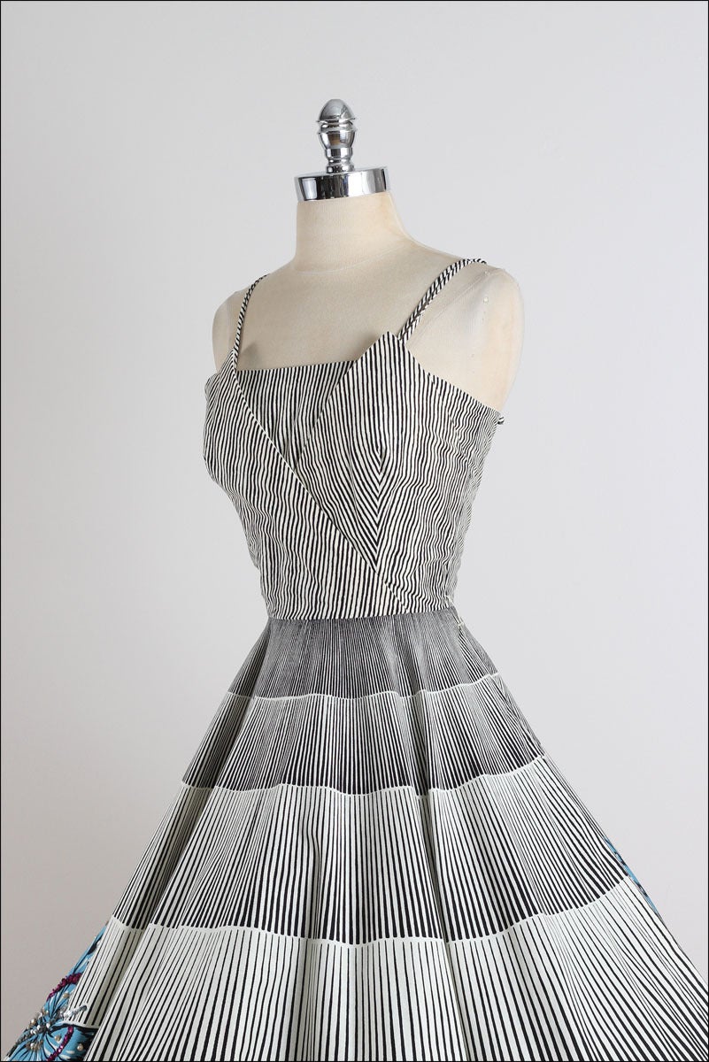 Women's 1950s Sequined Butterfly Dress