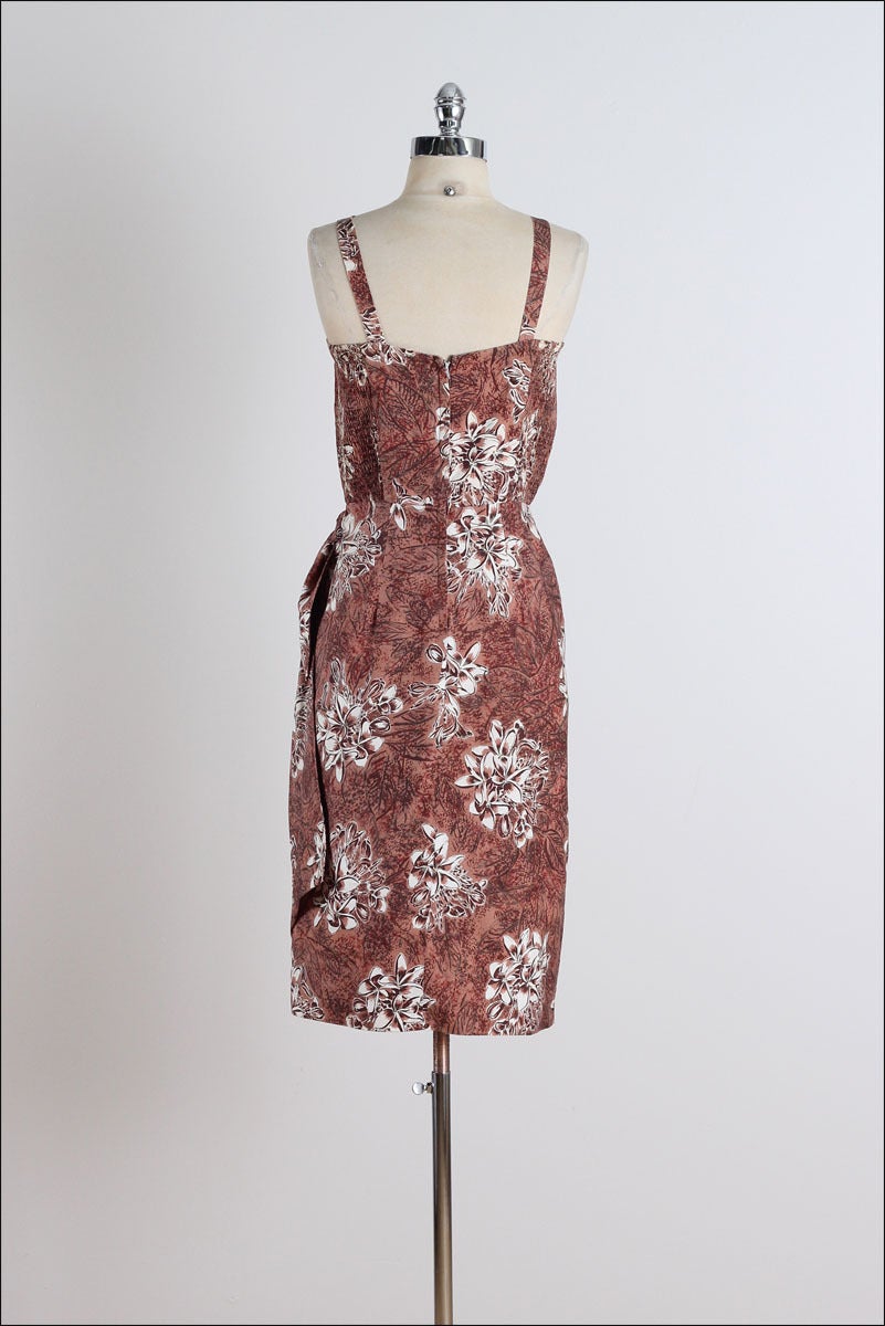 1950s Shaheen Cotton Sarong Hawaiian Dress 3