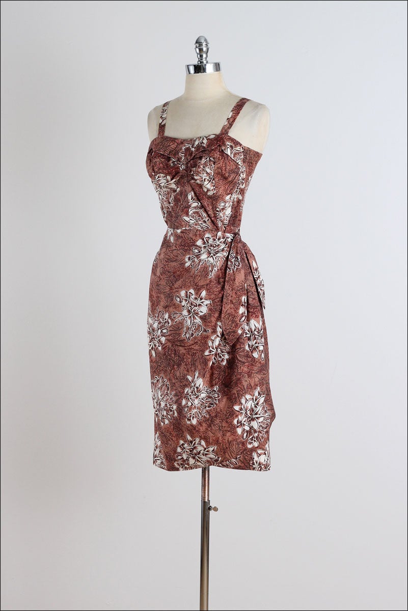 1950s Shaheen Cotton Sarong Hawaiian Dress 2