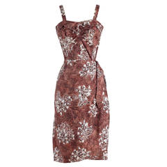 1950s Shaheen Cotton Sarong Hawaiian Dress