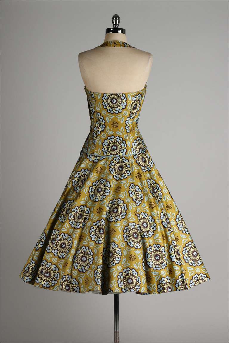 Vintage 1950's Shayne of Miami Polished Cotton Dress 1