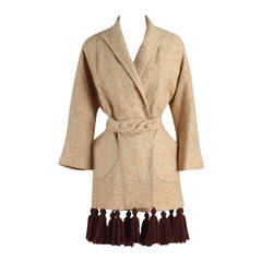 Vintage 1940s Fringe Wool Waist Coat