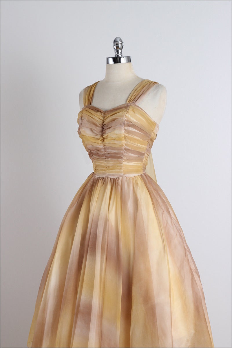 Vintage 1950s Ombre Chiffon Party Dress For Sale 2