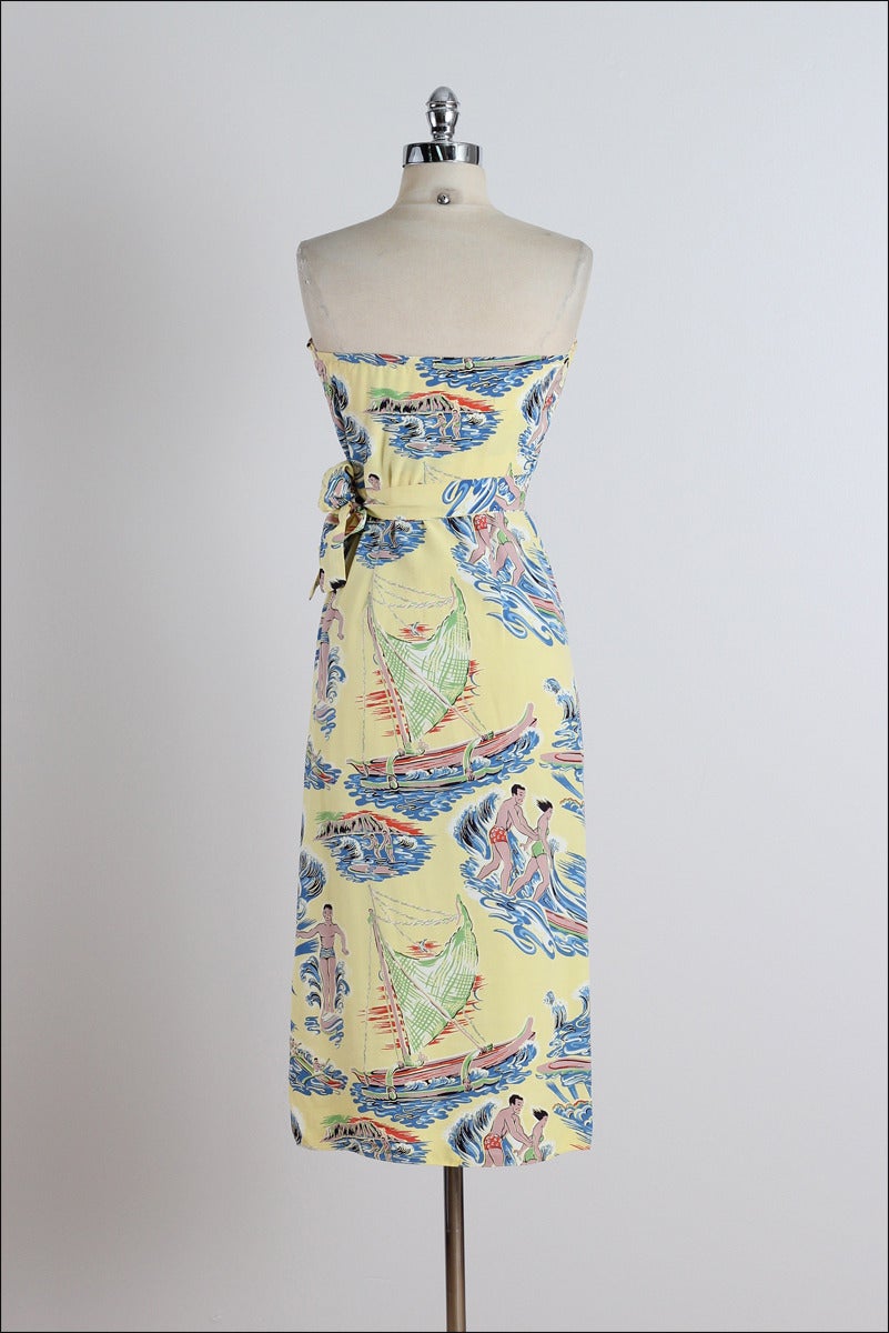 Vintage 1950s Surfriders Hawaiian Dress and Bolero 4