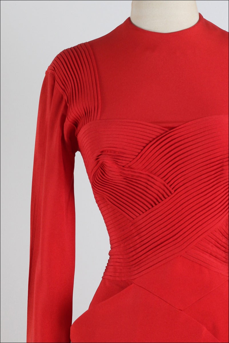 Vintage 1940s Dorothy O' Hara Dress In Excellent Condition In Hudson on the Saint Croix, WI