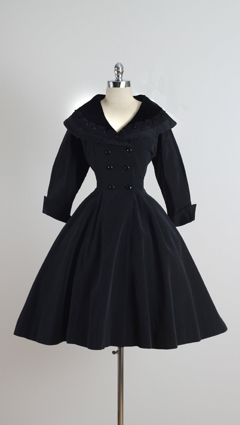 Vintage 1950s Fit Flare Princess Coat 2