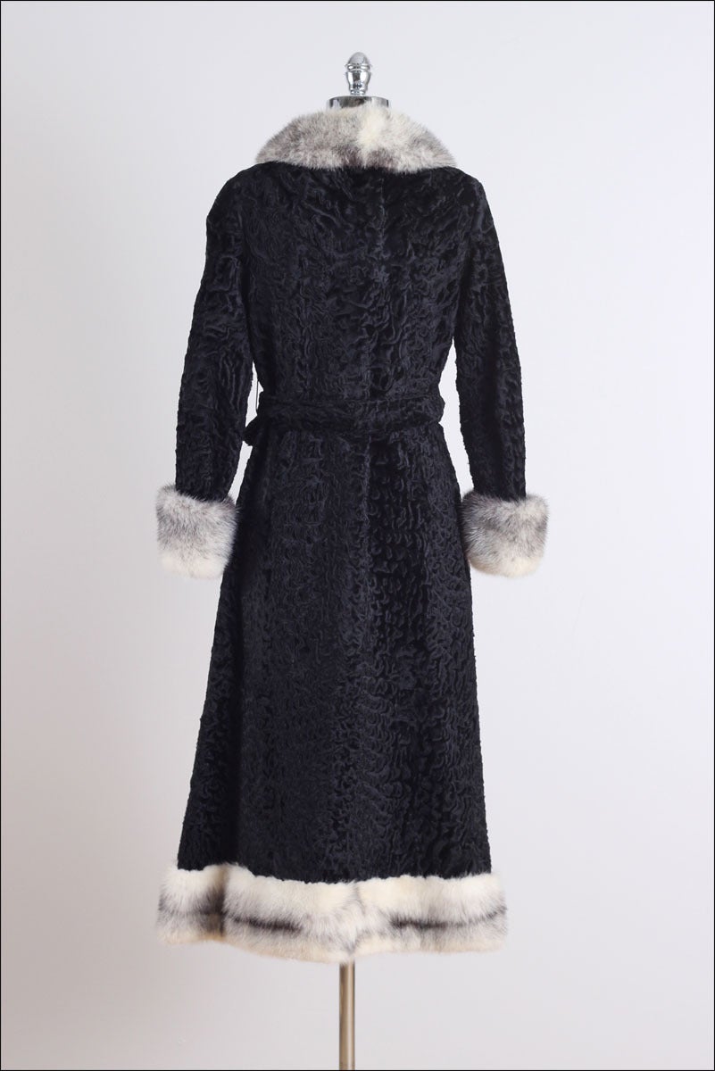 Women's Vintage 1960's Persian Lamb Mink Fur Coat