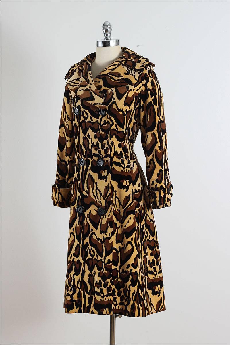Vintage 1960s Count Romi Leopard Print Coat For Sale 2