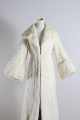 Vintage 1930s White Mink Princess Coat
