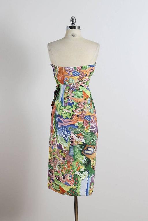 Vintage 1950s Kamehameha Eugene Savage Print Dress at 1stDibs