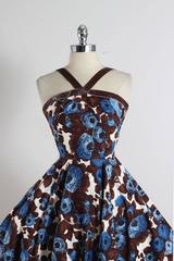 Vintage 1950s Doris Kirkely Halter Dress