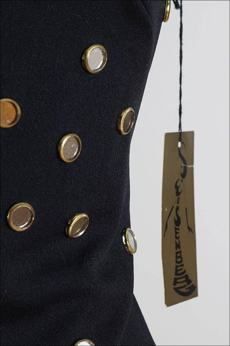 Vintage 1970s S. Eisenberg Jeweled Maxi Dress For Sale 1