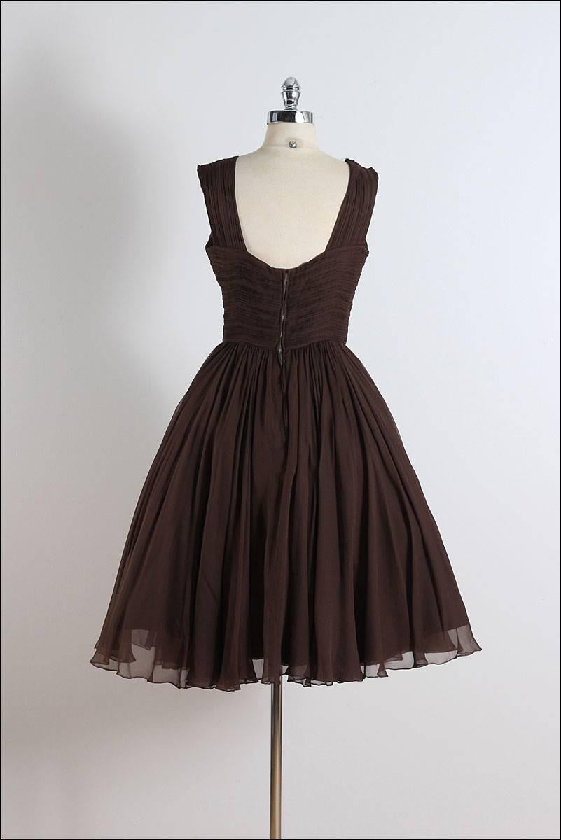 Women's Vintage 1950s Peggy Hunt Crepe Dress For Sale