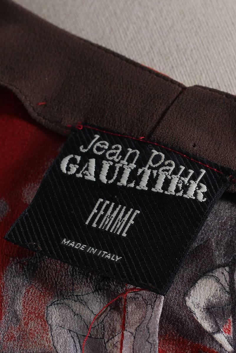  Jean Paul Gaultier Burlesque Print Silk Dress 5
