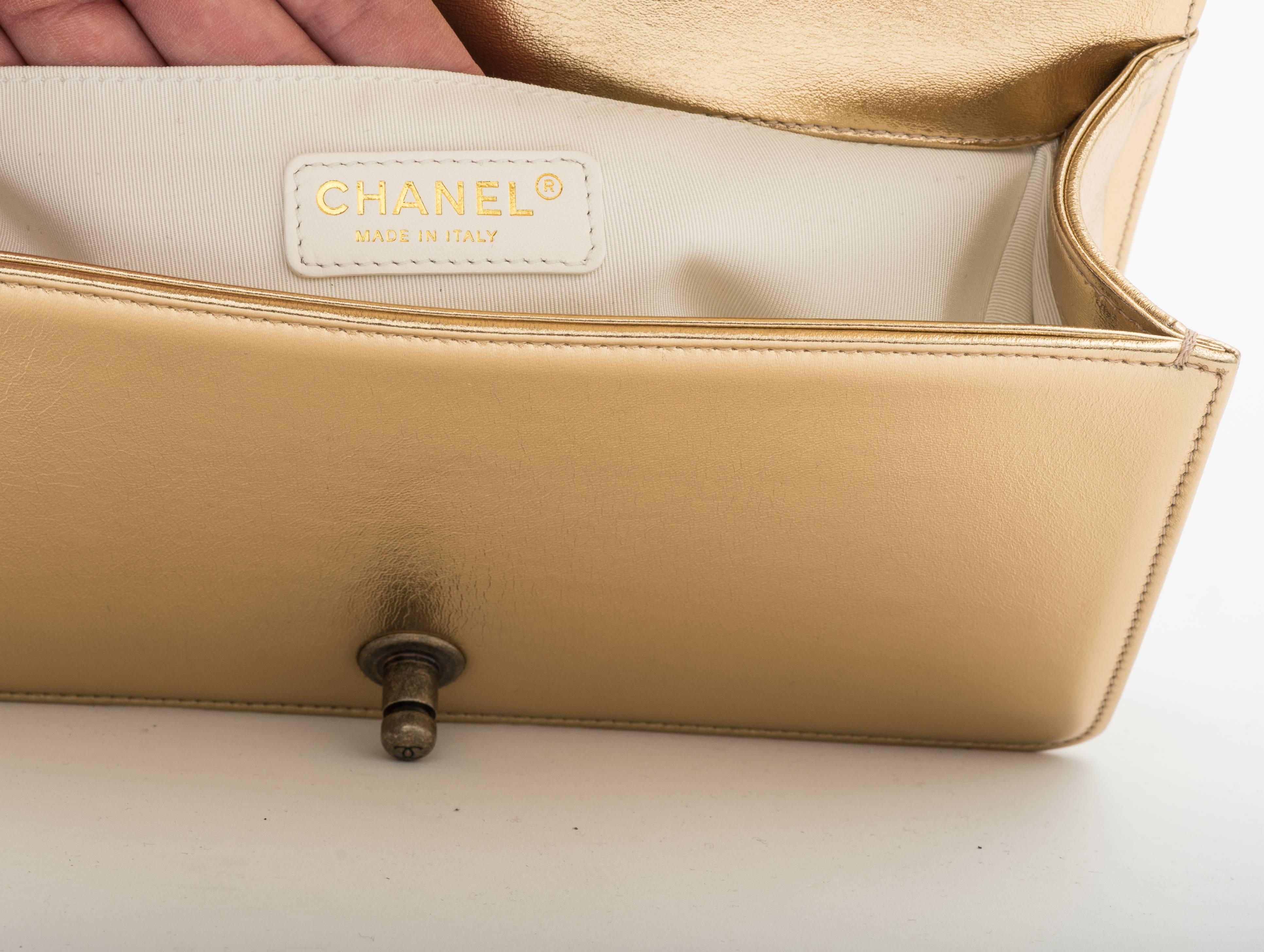 2016 Chanel Old Medium Flap Bag Python Leather 1