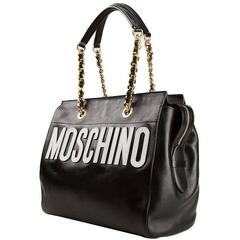 Moschino Black Leather Handbag