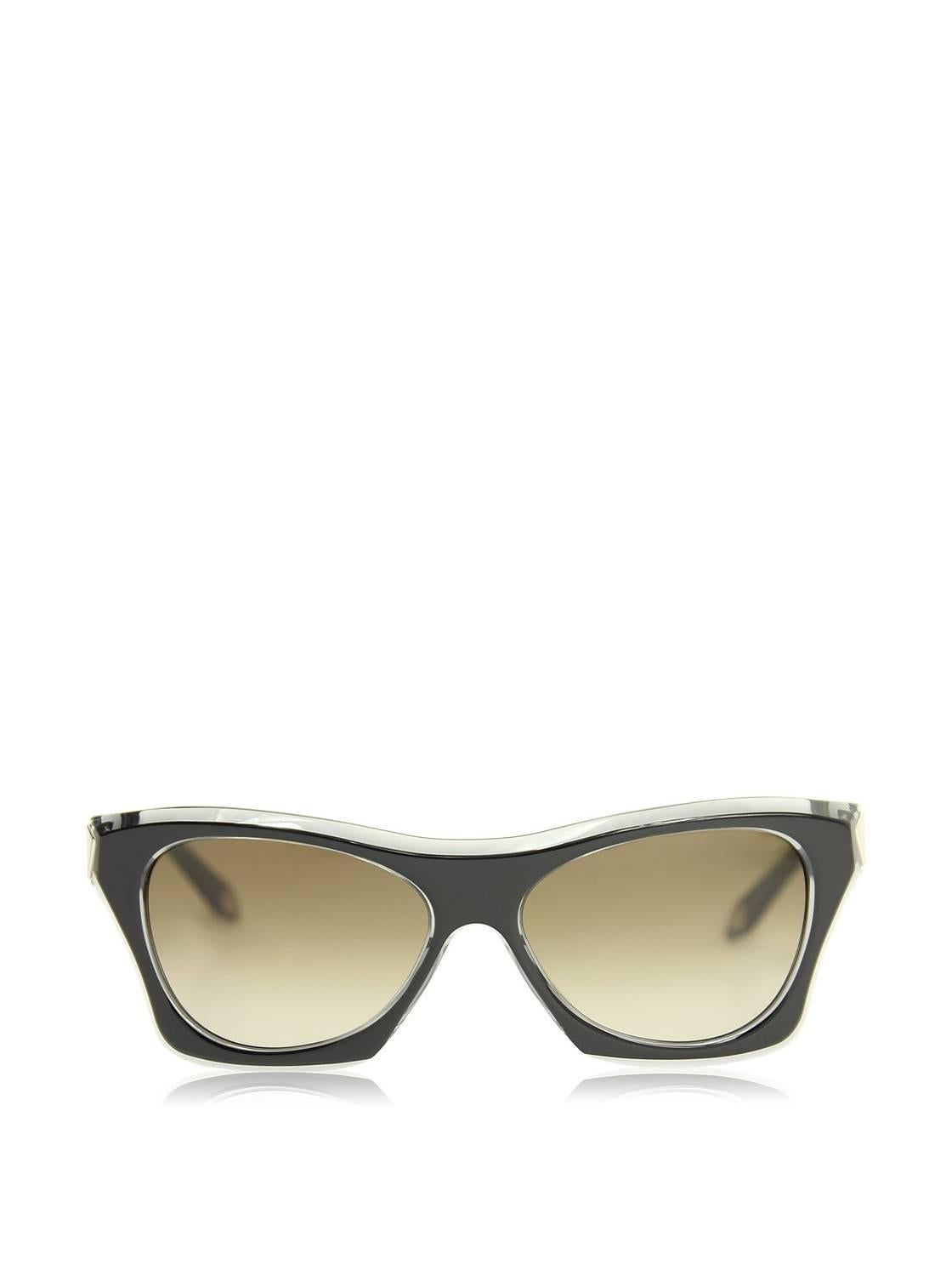 Givenchy SGV 923 01AL - Black Grey / Brown Gradient Sunglasses In New Condition In Los Angeles, CA
