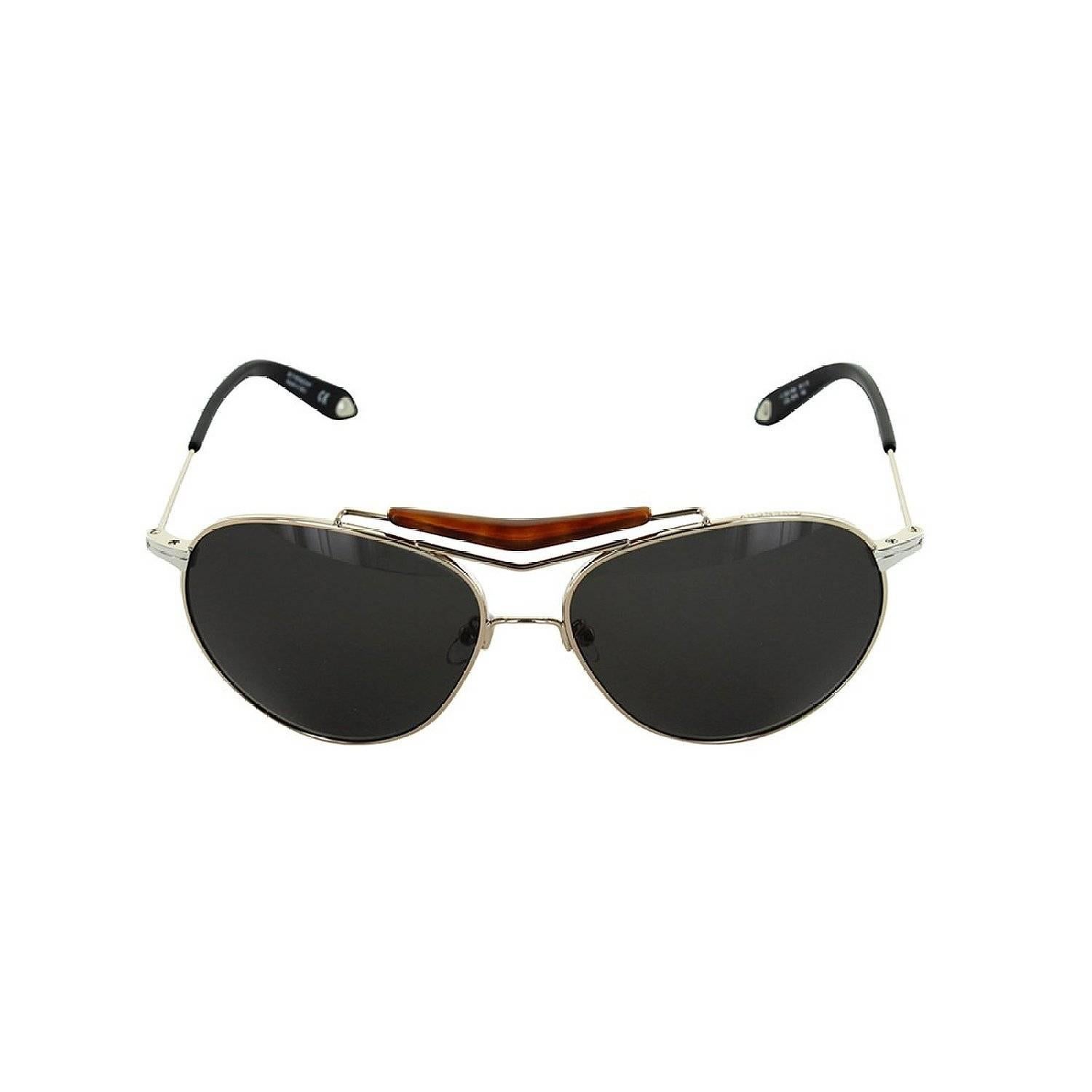 Aspiering Givenchy aviator Womens Sunglasses in GREY color metal frame plastic lens non-polarized Lens width: 59 Bridge: 15 Arm: 140 Imported Shape: aviator_Size: 59-15-140 Color: PALE GOLD HAVANA Made in Italy- Comes in original Givenchy packaging,