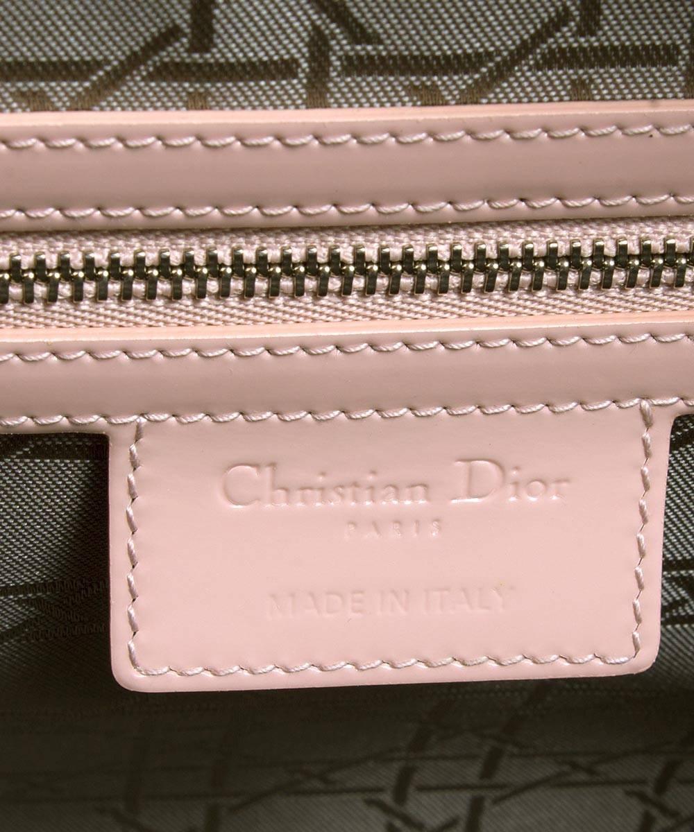 Lady Dior Patent Leather Bag  Pink with Silver Hardware 2
