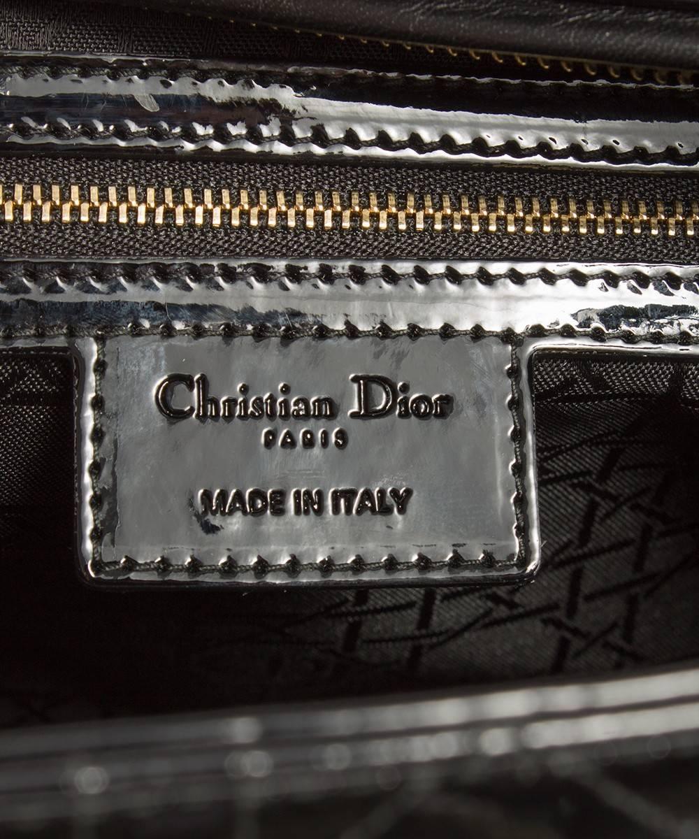 christian dior bag black and gold