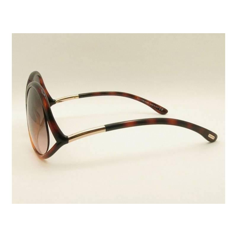Brown Tom Ford Oversized Sunglasses Dark Havana