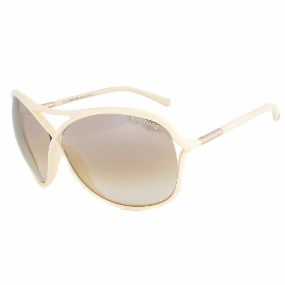 Beige Tom Ford Oversized Sunglasses Ivory