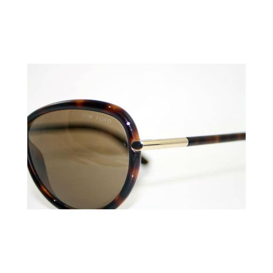 Tom Ford Oversized Sunglasses Dark Havana In New Condition In Los Angeles, CA
