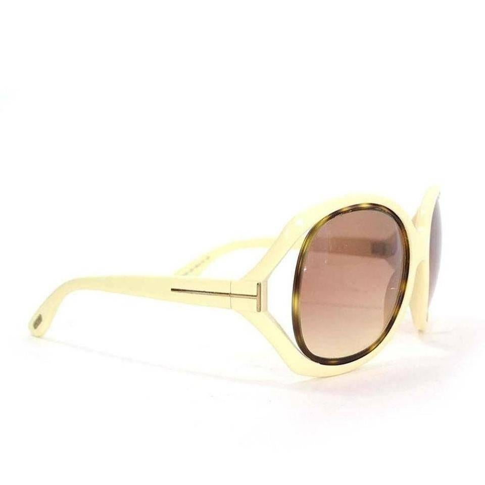 Beige Tom Ford Oversized Sunglasses Cream