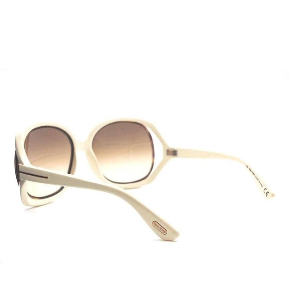 Tom Ford Oversized Sunglasses Cream In New Condition In Los Angeles, CA