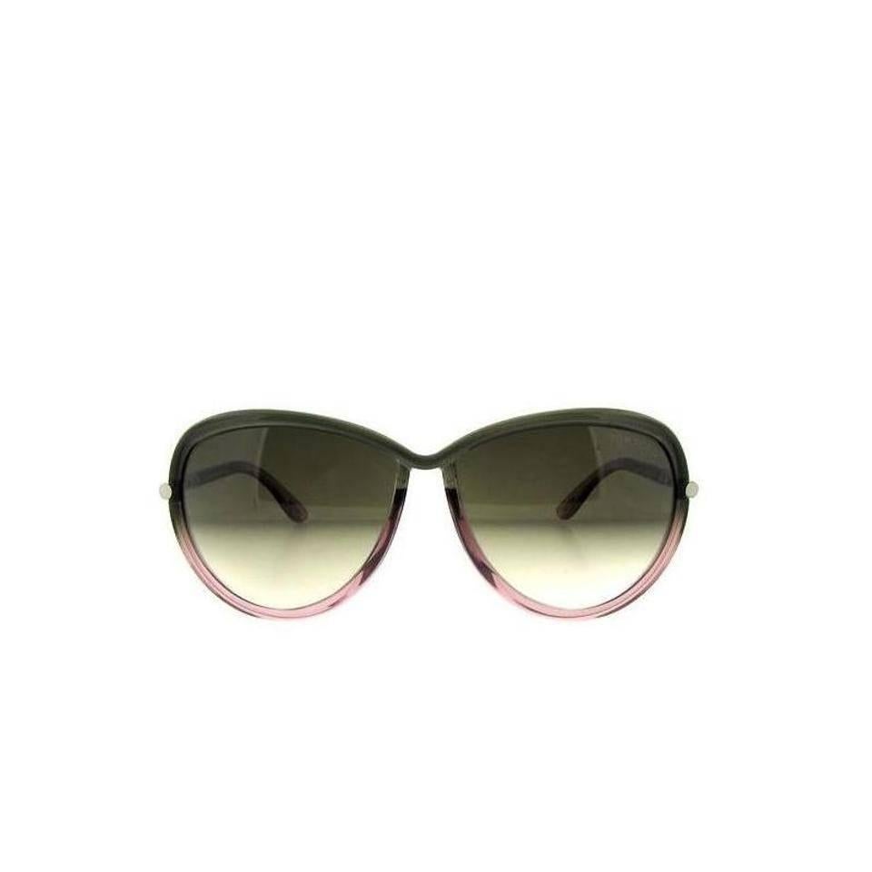 Tom Ford Oversized Sunglasses Olive/Mauve In New Condition In Los Angeles, CA