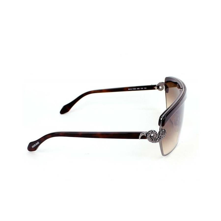 Brown Roberto Cavalli Sunglasses Gunmetal and Dark Havana For Sale