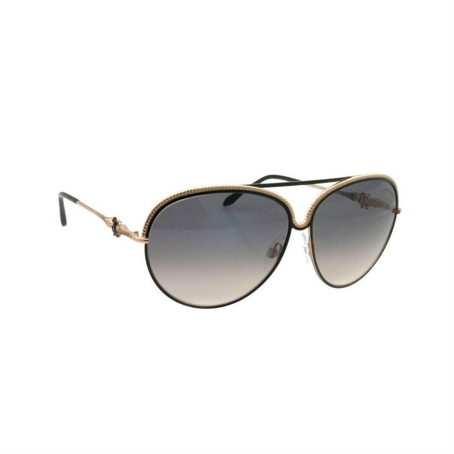 Women's Roberto Cavalli Sunglasses Gold and Black For Sale