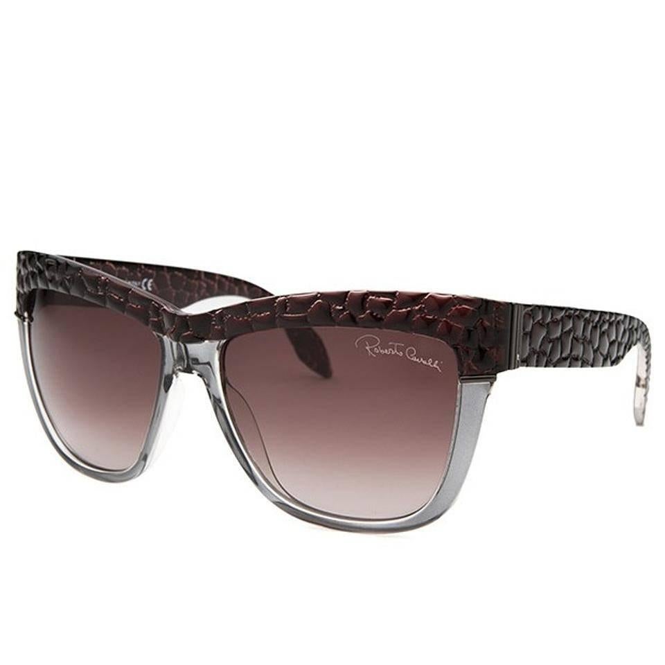 Roberto Cavalli Sunglasses Gray Translucent and Brown For Sale
