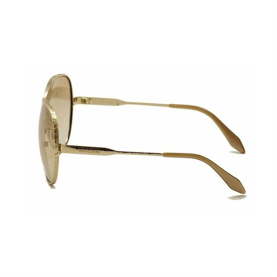 Roberto Cavalli Sunglasses Gold In New Condition For Sale In Los Angeles, CA