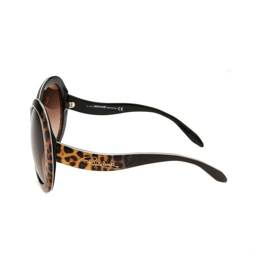Roberto Cavalli Sunglasses Black and Brown In New Condition For Sale In Los Angeles, CA