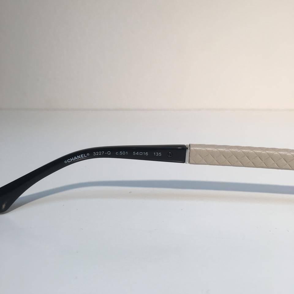 Chanel Eyeglasses, Black and Beige In New Condition In Los Angeles, CA