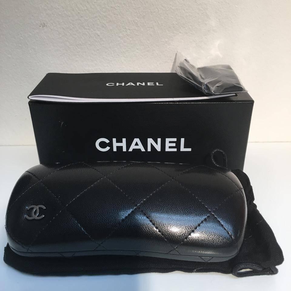 Women's Chanel Eyeglasses, Black and Beige