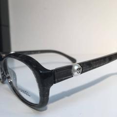 Chanel Pearl Eyeglasses, Black Glitter