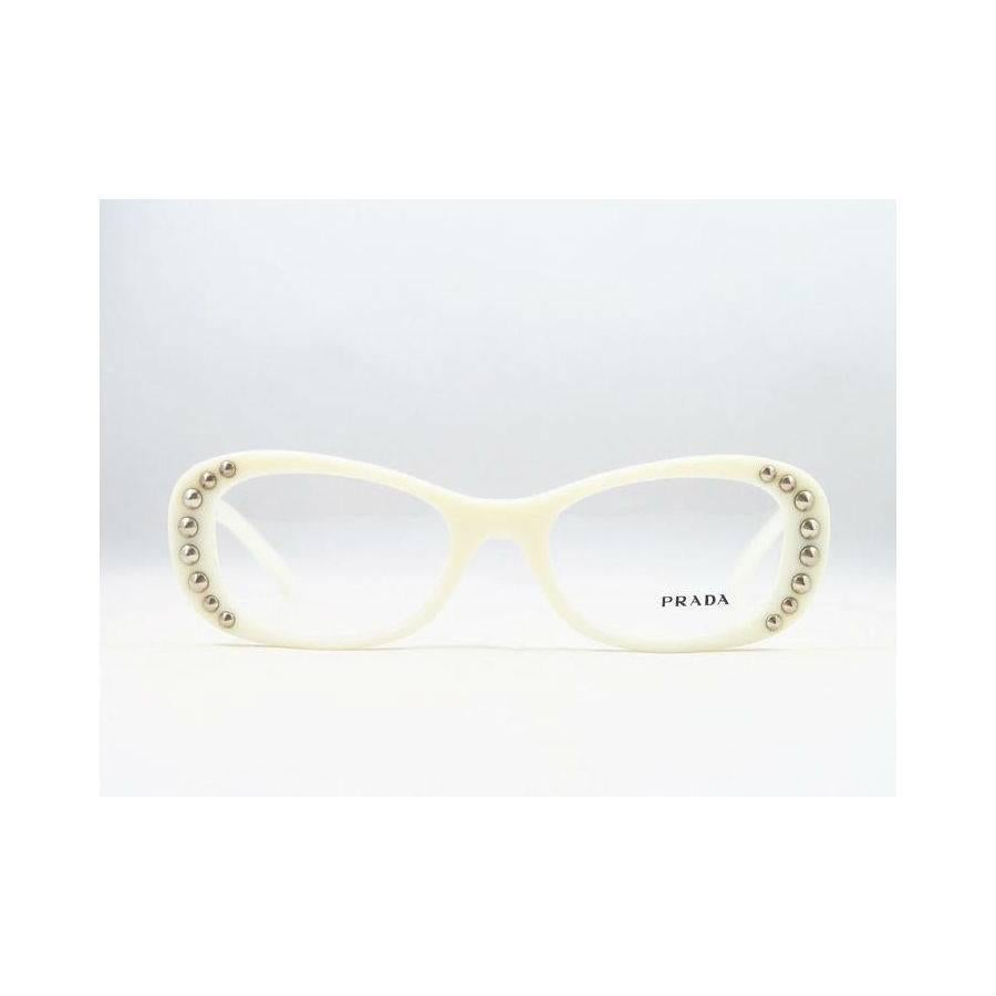 Prada Eyeglasses, White

The Prada eyeglasses collection includes a wide range of suitable styles. This particular PR 21RVF Ornate Asian Fit comes in a stylish tone with white rivet frame made of plastic and white colored