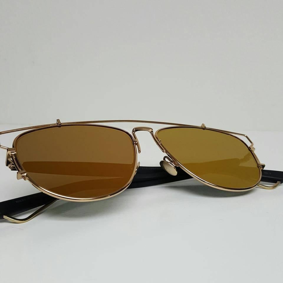 Black Dior Technologic Sunglasses, Gold