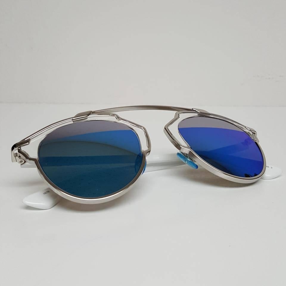 Dior So Real Sunglasses, Blue In New Condition In Los Angeles, CA