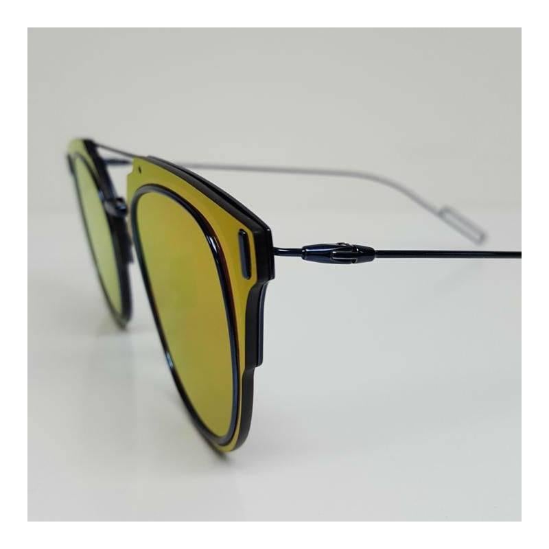 DIOR Composit Sunglasses

Brand new, never used and comes with Dior box. 
There are no marks or scratches, new condition.

Frame size: 62-12-150mm (Eye-Bridge-Temple)

Comes with distinctive metal shields that frame the lenses of these