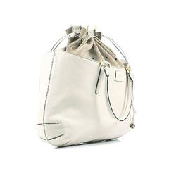 Fendi Large Leather And Suede Shoulder Bag