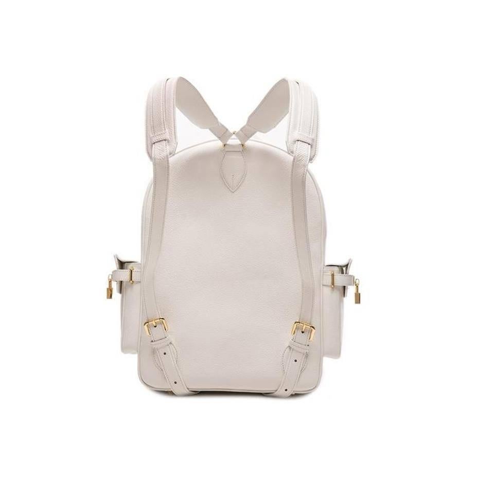 Beige Buscemi Phd Leather Backpack For Sale
