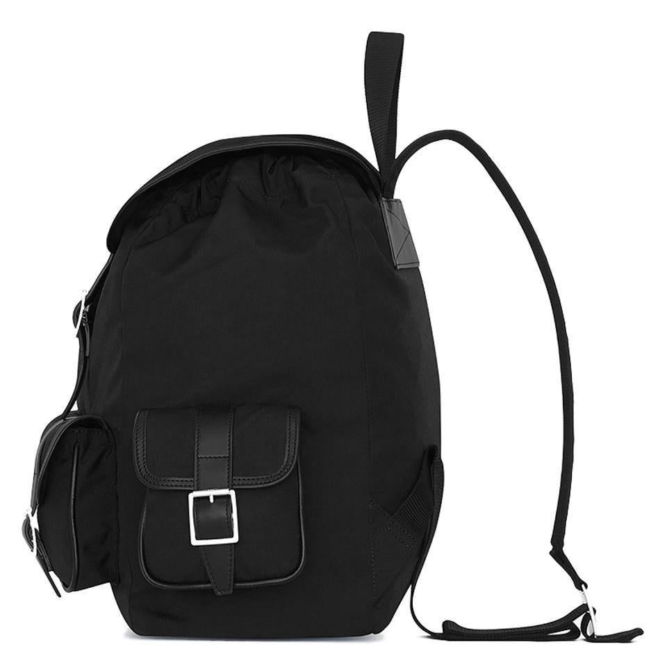 Black Saint Laurent Rock Sac Canvas And Leather Backpack