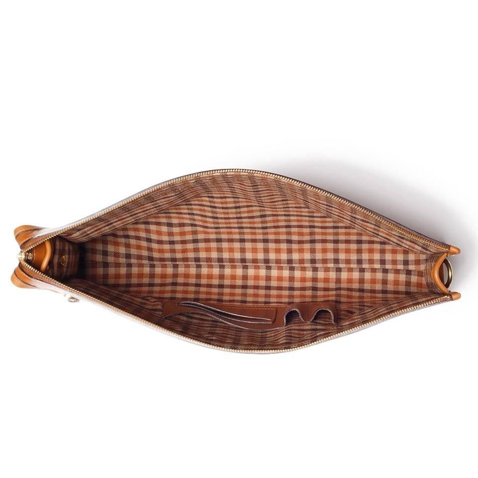 Brown Ghurka Docket No. 7 Chestnut Leather Cross Body Bag