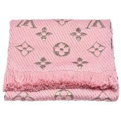 Louis Vuitton Logomania Shine Wool Scarf Pink Lurex (M70466)