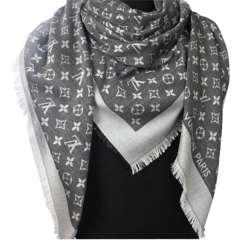 Louis Vuitton Monogram Shawl Black Denim (M71378) 2