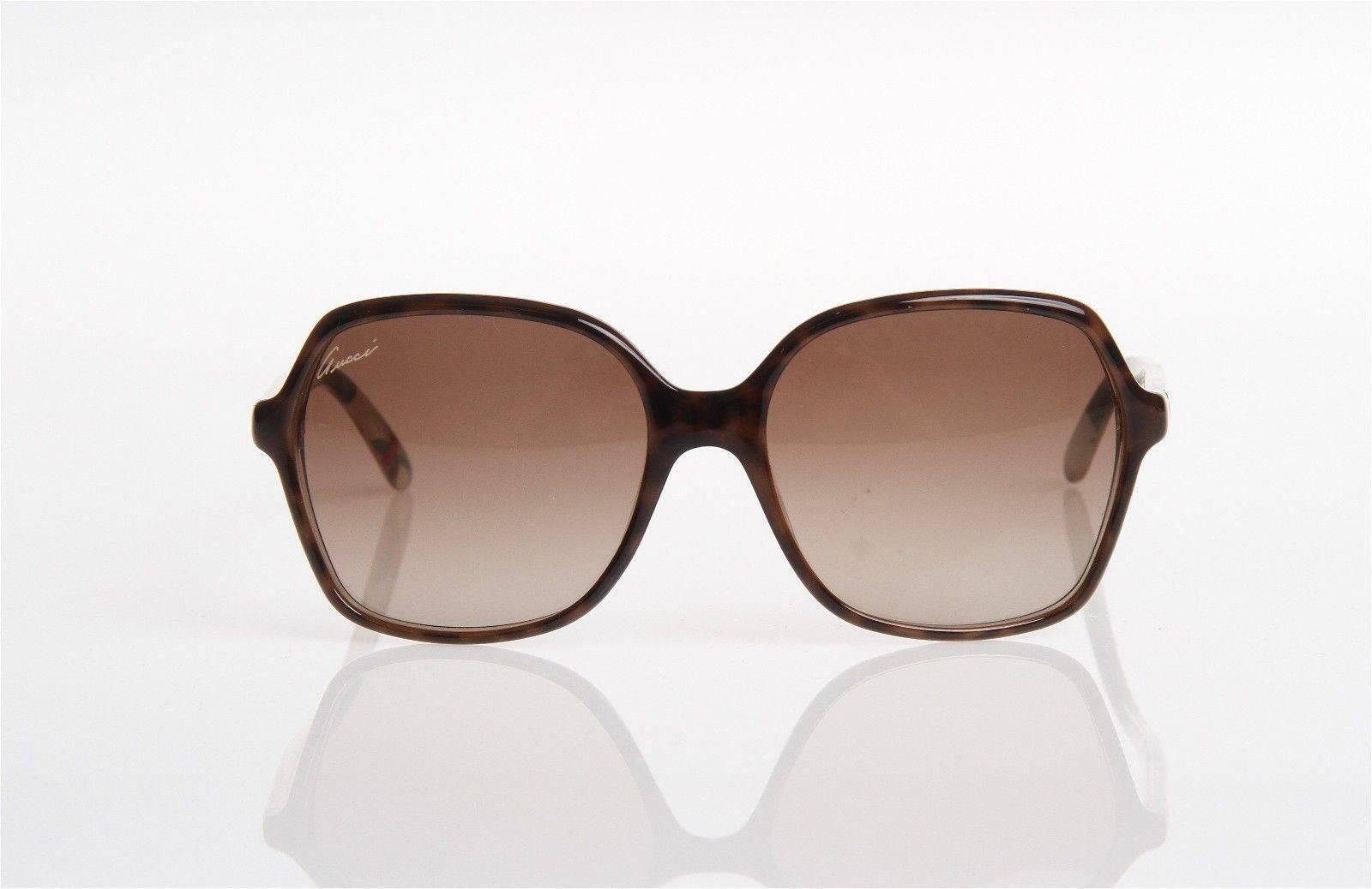 Gucci Sunglasses, Havana Flora Brown

These Gucci Sunglasses are a classic model which has been given a floral makeover for this year with the floral pattern on the inside arms taken from the Gucci's iconic flora scarf. This floral pattern visible