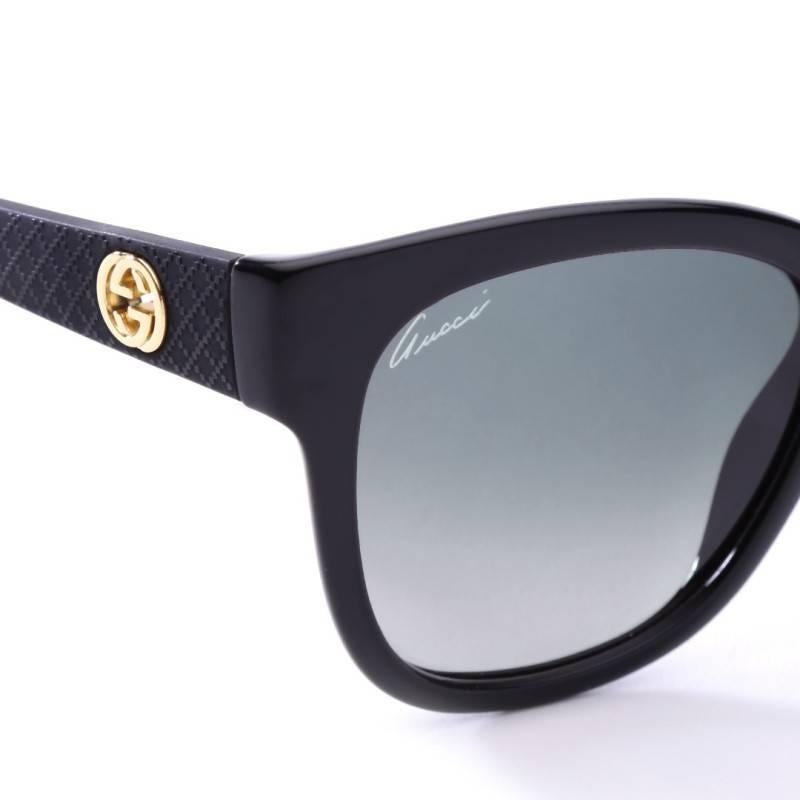 Gucci Women Oversized Sunglasses Shiny Black 1